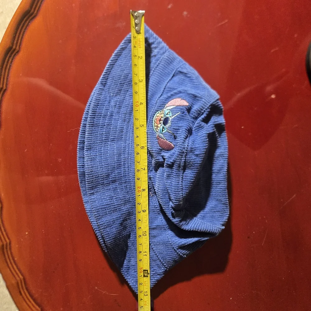 Disney Stitch Bucket Hat Blue Corduroy S/M